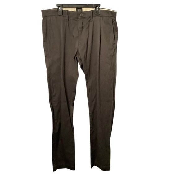J.Crew Stretch Slim Fit Mens Pants W34 L32 Cotton/Elastane Blend Dark Brown - Picture 1 of 6